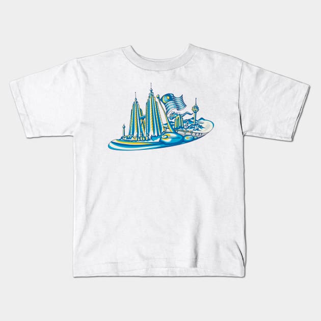 Kuala Lumpur (2) Kids T-Shirt by Kat C.